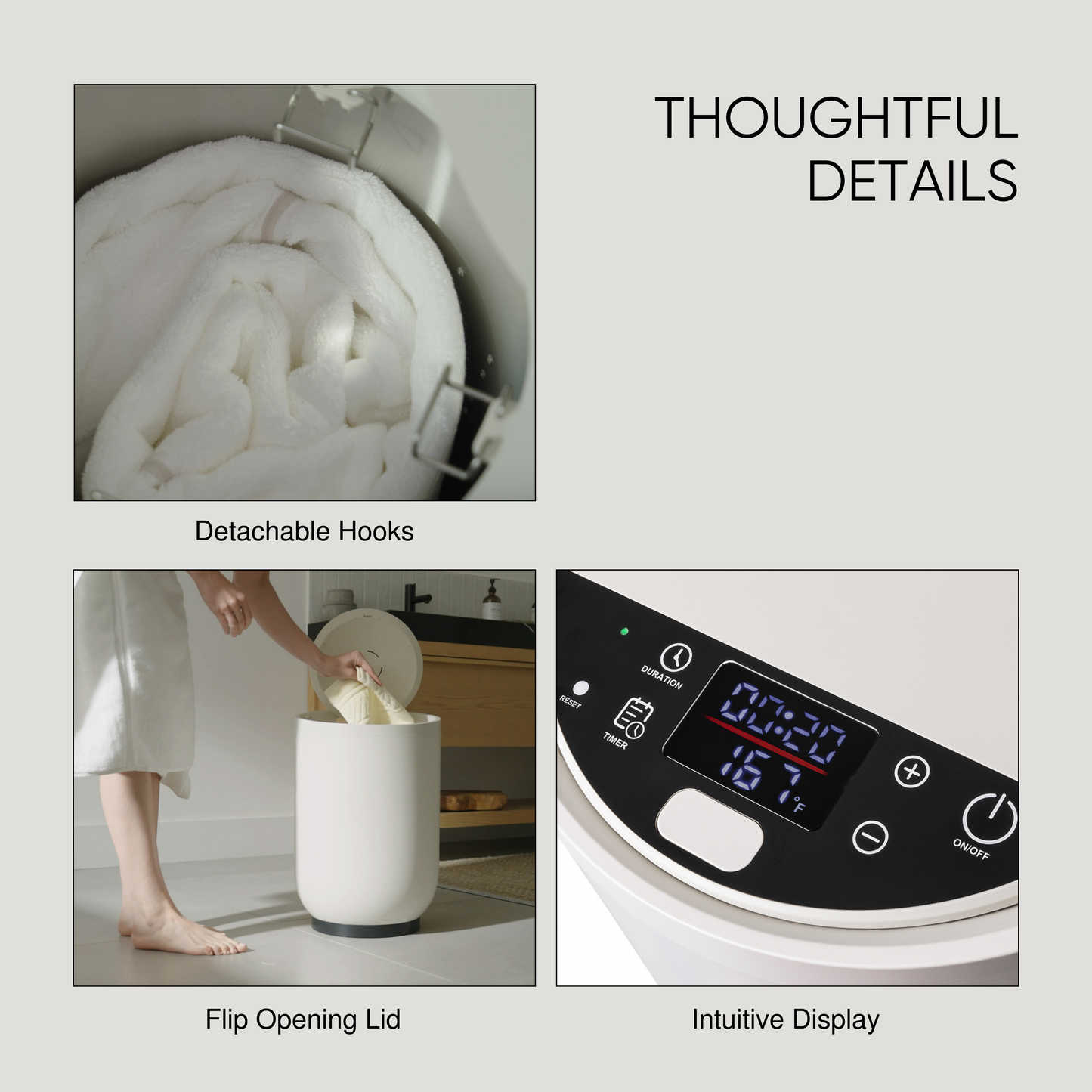 Dywarmic Smart Towel Warmer - Coolbreeze Insulation Tech | Voice Control with Alexa & Google Assistant | Matte Finish | 20L